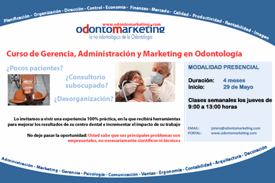 Curso Gerencia Administración y Marketing en Odontología